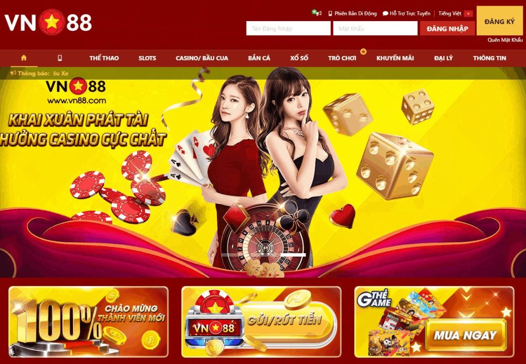 Gửi tiền/rút tiền tại nhà cái VN88